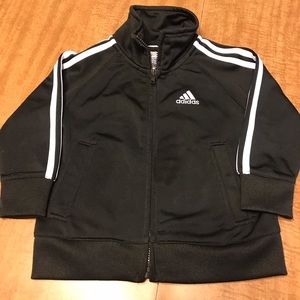 Adidas Kids Baby Black Zipper Jacket Size 12 Months